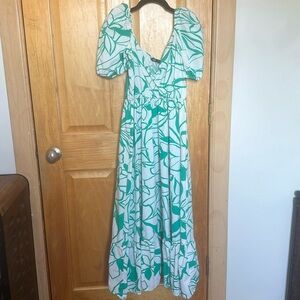 Zara printed poplin dress
